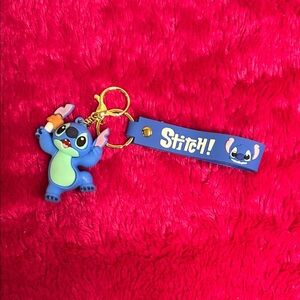 Blue Stitch Keychain with Strap